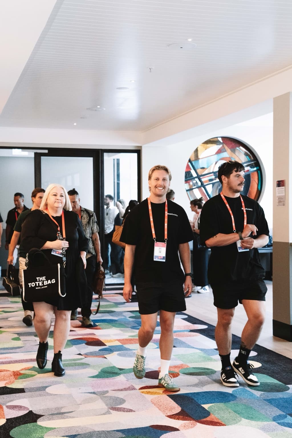 Sam and the Brew Society team at an industry event