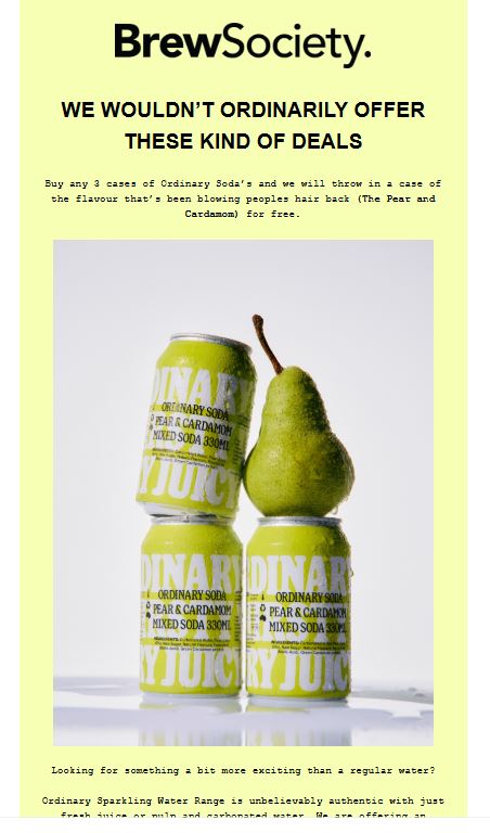 Ordinary Soda — Offer
